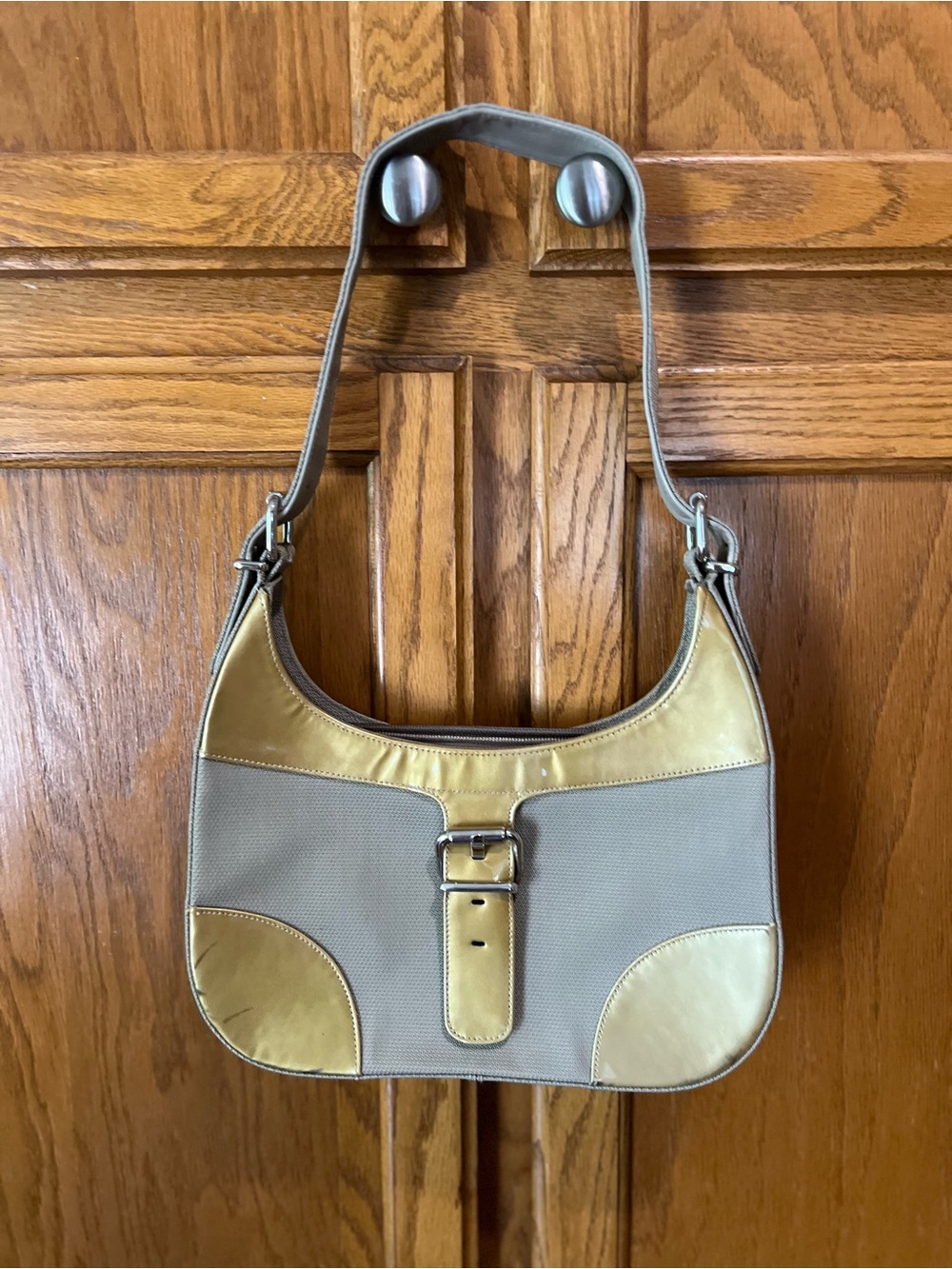 Stuart Weitzman Y2K Gold Hobo Bag
